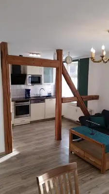 Küche/Küchenzeile in der Unterkunft Ferienwohnung 