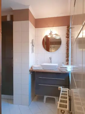 Ein Badezimmer in der Unterkunft Ferienwohnung 