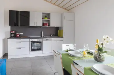 Küche/Küchenzeile in der Unterkunft Ferienhaus Selke Am Bach