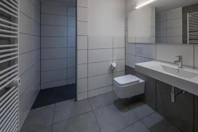 Ein Badezimmer in der Unterkunft Ferienhaus Selke Am Bach