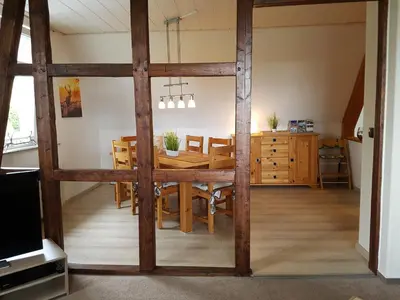 Küche/Küchenzeile in der Unterkunft Ferienwohnung Villa am Golfplatz