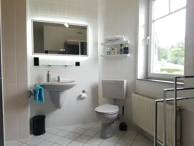 Ein Badezimmer in der Unterkunft Ferienwohnung Villa am Golfplatz