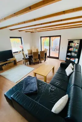Ein Sitzbereich in der Unterkunft Ferienhaus Jana