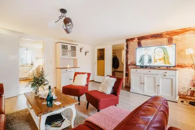Ein Sitzbereich in der Unterkunft Ferienhaus St. Andreasberg