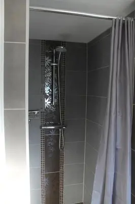 Ein Badezimmer in der Unterkunft Ferienhaus Kleine Hexe