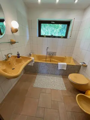 Ein Badezimmer in der Unterkunft Haus am Oberen Eschenbacher Teich