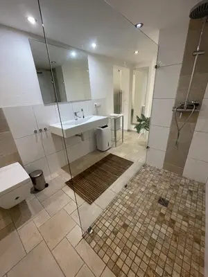 Ein Badezimmer in der Unterkunft Haus am Oberen Eschenbacher Teich