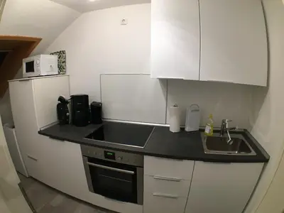 Küche/Küchenzeile in der Unterkunft Ferienwohnung MILA Braunlage