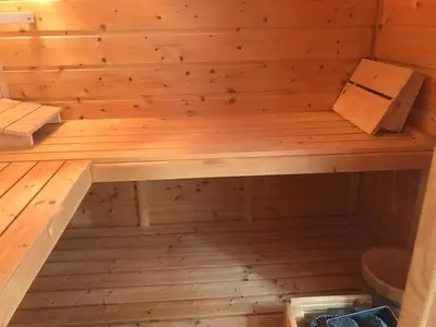 Grundriss der Unterkunft Ferienwohnung Hoppelnase mit eigener Sauna