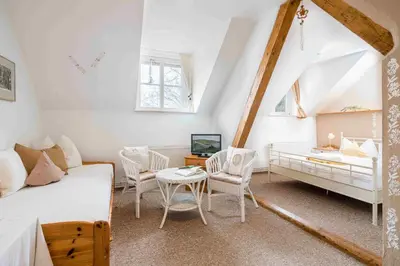 Ein Bett oder Betten in einem Zimmer der Unterkunft Pension Schmidt