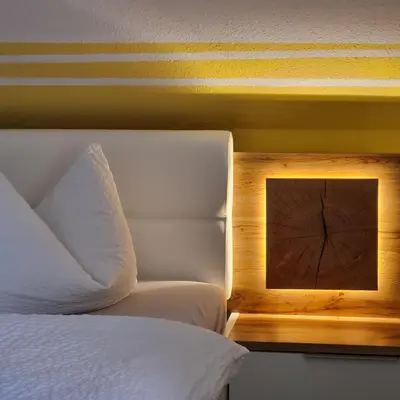 Ein Bett oder Betten in einem Zimmer der Unterkunft Pension Schmidt