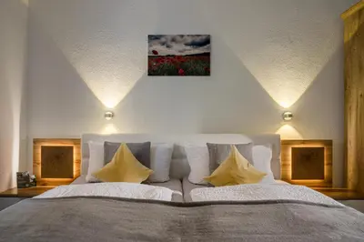 Ein Bett oder Betten in einem Zimmer der Unterkunft Pension Schmidt