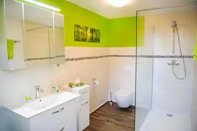 Ein Badezimmer in der Unterkunft Ferienwohnung Goslar Runenhaus