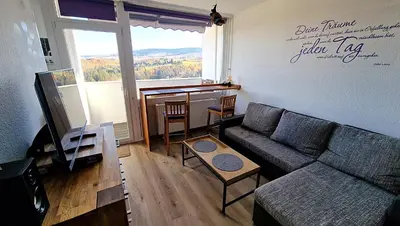 Ein Sitzbereich in der Unterkunft Brockenblick