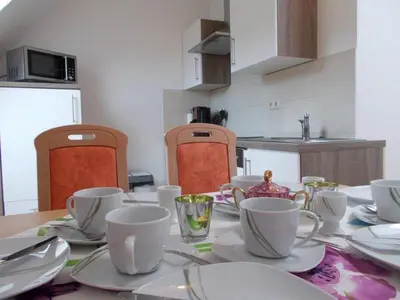 Küche/Küchenzeile in der Unterkunft Janos Ferienwohnung 2