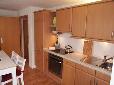 Küche/Küchenzeile in der Unterkunft Ferienwohnung Harz und Herzlich