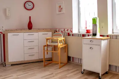 Küche/Küchenzeile in der Unterkunft Ferienwohnung Margarete