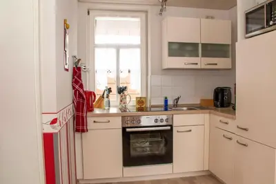 Küche/Küchenzeile in der Unterkunft Ferienwohnung Margarete