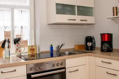 Küche/Küchenzeile in der Unterkunft Ferienwohnung Margarete