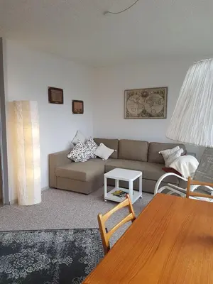 Ein Sitzbereich in der Unterkunft Weitblick