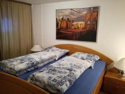 Ein Bett oder Betten in einem Zimmer der Unterkunft Peters Insel in der Altstadt von Goslar