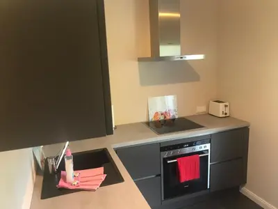 Küche/Küchenzeile in der Unterkunft Ferienwohnung Gipfelnest