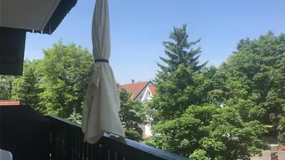 Ein Balkon oder eine Terrasse in der Unterkunft Ferienwohnung Gipfelnest