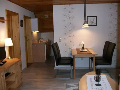 Ein Sitzbereich in der Unterkunft Haus Walpurga