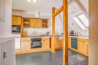 Küche/Küchenzeile in der Unterkunft Ferienwohnung Ziesing Friedrichsbrunn