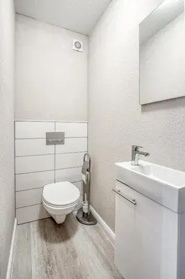 Ein Badezimmer in der Unterkunft Ferienwohnung Ziesing Friedrichsbrunn