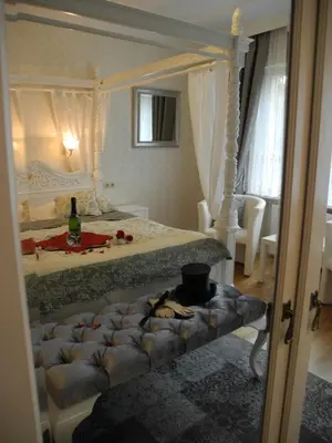 Ein Bett oder Betten in einem Zimmer der Unterkunft Stadtparkhotel Alexandra