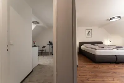 Ein Bett oder Betten in einem Zimmer der Unterkunft Ferienwohnung Hahne