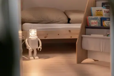 Ein Bett oder Betten in einem Zimmer der Unterkunft Ferienwohnung Hahne