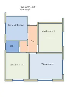 Grundriss der Unterkunft Haus Kummeleck , Wohnung 3