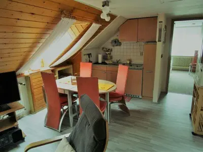 Küche/Küchenzeile in der Unterkunft Haus Kummeleck, Wohnung 2