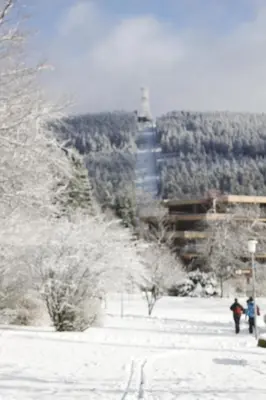 Haus am Karpfenteich im Winter