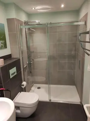 Ein Badezimmer in der Unterkunft Ferienwohnung 