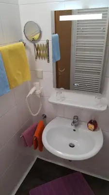 Ein Badezimmer in der Unterkunft Hotel Pension Fernblick