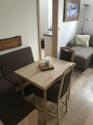 Ein Sitzbereich in der Unterkunft Bergsuite NO.27