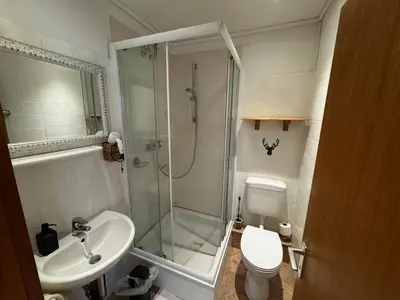 Ein Badezimmer in der Unterkunft Wald-Landhaus