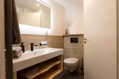 Ein Badezimmer in der Unterkunft Ferienwohnungen Am Burgberg