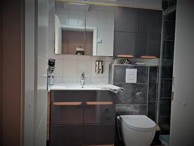 Ein Badezimmer in der Unterkunft Bergblüte