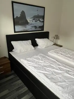 Ein Bett oder Betten in einem Zimmer der Unterkunft Ferienwohnung Boston