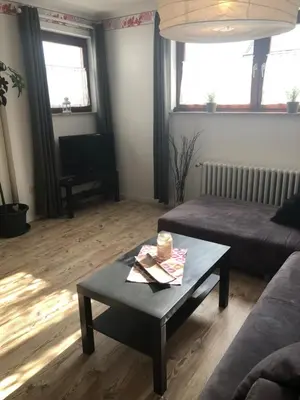 Ein Sitzbereich in der Unterkunft Ferienwohnung Liebing