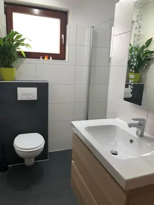 Ein Badezimmer in der Unterkunft Ferienwohnung Liebing