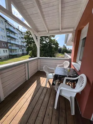 Ein Balkon oder eine Terrasse in der Unterkunft Haus Wiesengrund