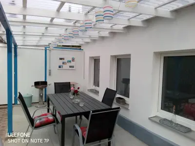 Ein Sitzbereich in der Unterkunft Ferienhaus 