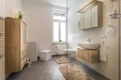 Ein Badezimmer in der Unterkunft Am Schlosspark