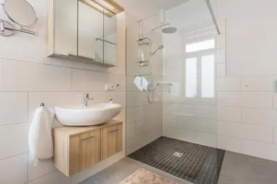 Ein Badezimmer in der Unterkunft Am Schlosspark