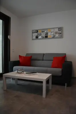 Ein Sitzbereich in der Unterkunft Ferienwohnung Ohanna